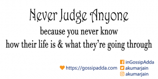 Never Judge Anyone